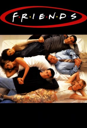 Framed Friends (TV) Lying on Bed Print