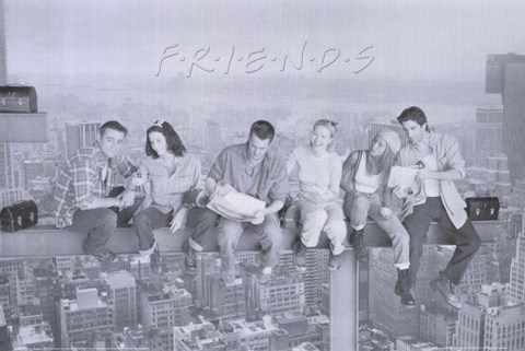 Framed Friends (TV) Black and White Print