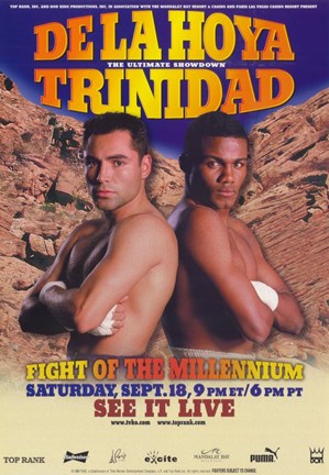 Framed Oscar De La Hoya vs Felix Trinidad Print