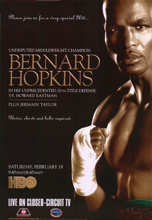 Framed Bernard Hopkins vs Howard Eastman Print