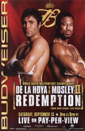 Framed Oscar De La Hoya vs Shane Mosley Print
