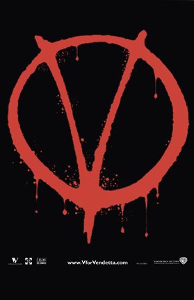 Framed V for Vendetta Logo Print