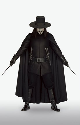 Framed V for Vendetta with Knives Print