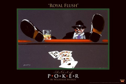 Framed World Series of Poker Royal Flush Print