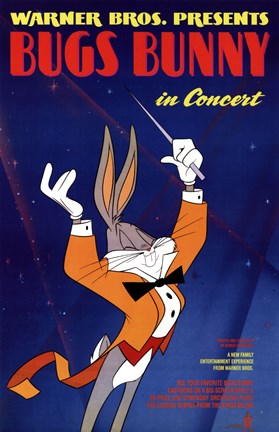 Framed Bugs Bunny in Concert Print