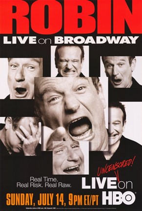 Framed Robin Williams: Live on Broadway Print