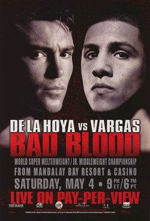 Framed Oscar De La Hoya vs. Fernando Vargas Print
