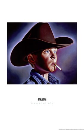 Framed Marlboro Boy Print
