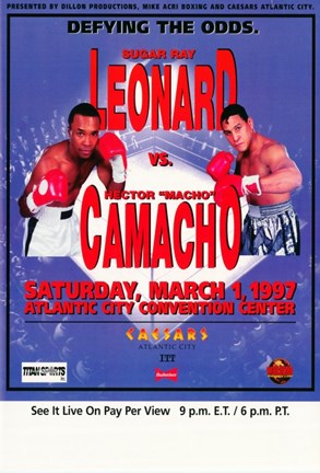 Framed Sugar Ray Leonard vs. Hector Camacho Print