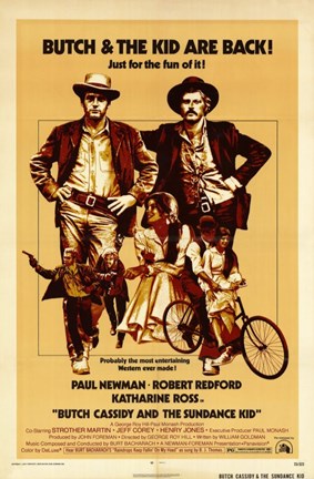 Framed Butch Cassidy and the Sundance Kid Beige Print