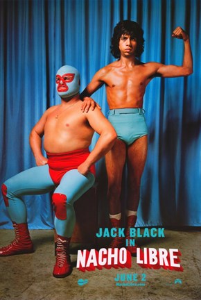 Framed Nacho Libre Jack Black &amp; Hector Jimenez Print