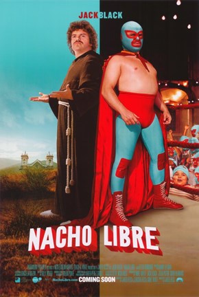 Framed Nacho Libre Monk &amp; Libre Print