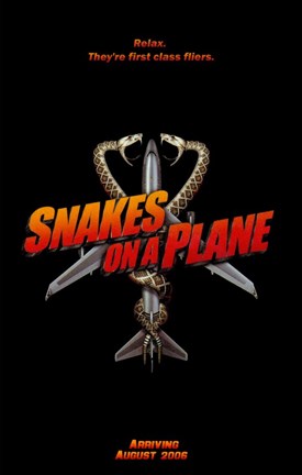Framed Snakes on a Plane First Class Flyers Print