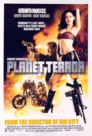 Framed Grindhouse Planet Terror Motorcycle Print