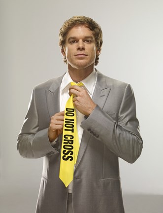 Framed Dexter Do Not Cross Tape Tie Print