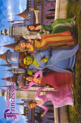 Framed Shrek the Third Ladies Dancing Print