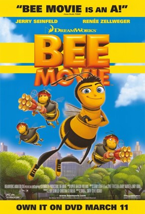 Framed Bee Movie DVD Print