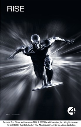 Framed Fantastic Four: Rise of the Silver Surfer - Rise Black and White Print