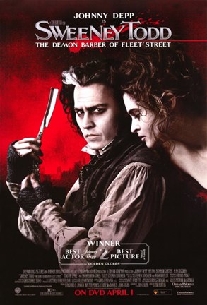 Framed Sweeney Todd Johnny Depp and Helena Bonham Carter Print