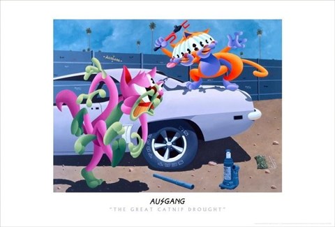 Framed Anthony Ausgang - The Great Catnip Drought Print