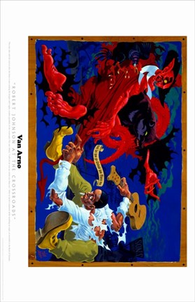 Framed Van Arno - red monster Print