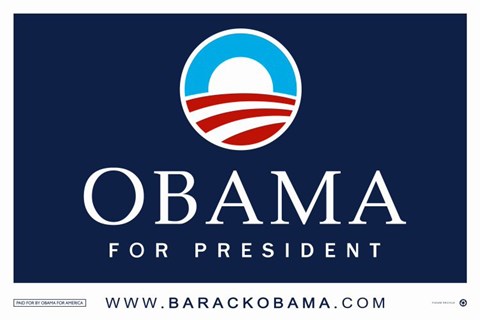 Framed Obama Logo Campaign Poster Print