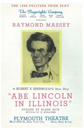 Framed Abe Lincoln In Illinois (Broadway) Print
