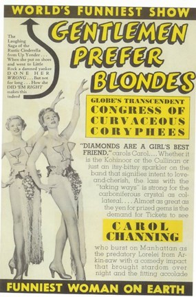Framed Gentlemen Prefer Blondes (Broadway) Print