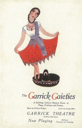 Framed Garrick Gaieties (Broadway) Print
