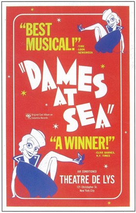 Framed Dames at Sea (Broadway) Print