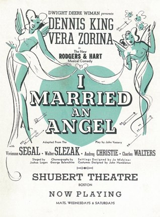 Framed I Married An Angel (Broadway) Print