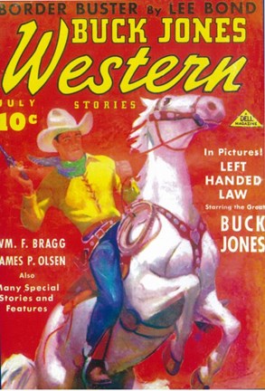 Framed Buck Jones Western (Pulp) Print