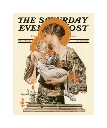 Framed Modern Madonna and Child, 1922 Print