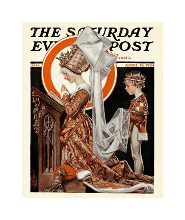 Framed Medieval Easter, 1924 Print