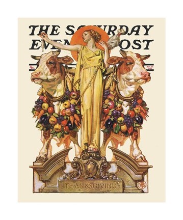 Framed Ceres and the Harvest, 1929 Print