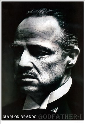 Framed Godfather Marlon Brando Print