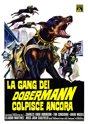 Framed Doberman Gang Print