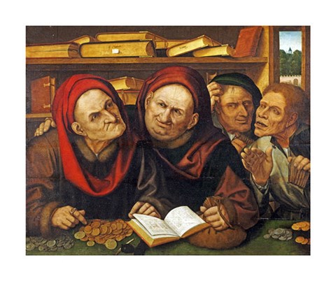 Framed Suppliant Peasants In The Office of Two Tax Collectors Print