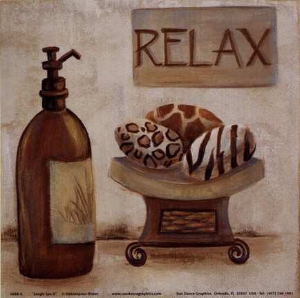 Framed Jungle Spa II Print