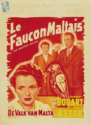 Framed Maltese Falcon De Valk Van Malta Print