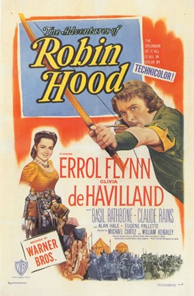 Framed Adventures of Robin Hood Warner Bros. Print