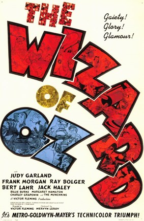 Framed Wizard of Oz Text Print