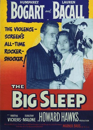 Framed Big Sleep Bogart and Bacall Print