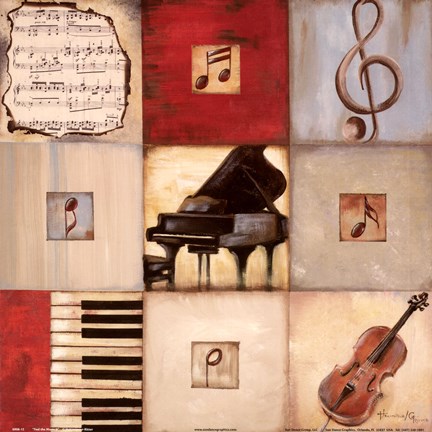 Framed Feel the Music II Print