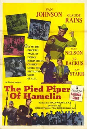 Framed Pied Piper of Hamelin Print