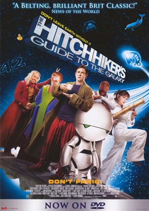Framed Hitchhiker's Guide to the Galaxy (characters posed) Print
