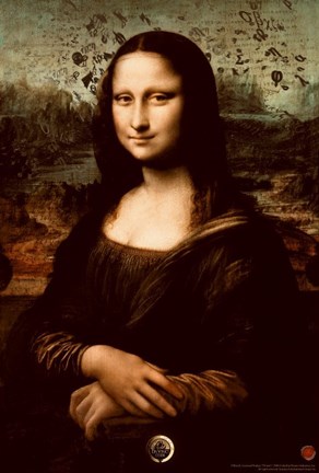 Framed Da Vinci Code Mona Lisa Splatter Print