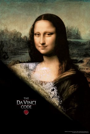 Framed Da Vinci Code Mona Lisa Slash Print