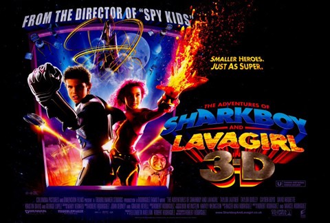 Framed Adventures of Shark Boy &amp; Lava Girl in 3-D Print