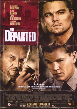 Framed Departed Damon DiCaprio Nicholson Print